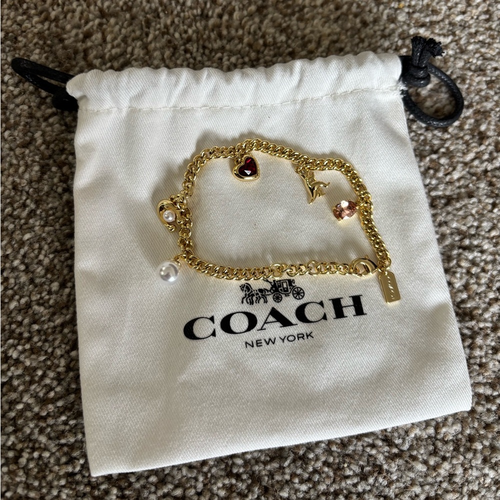 Gold Coach Charm Bracelet